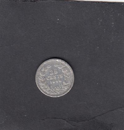 Beschrijving: 25 Cent WILLEM II